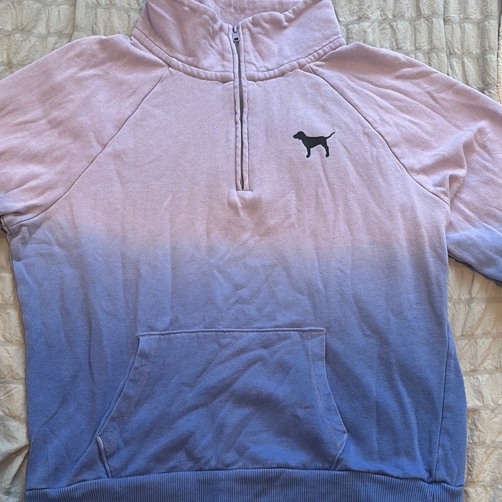 Purple and Blue Half-Zip Pullover